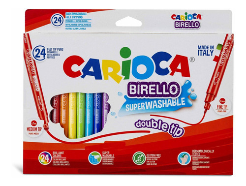 Marcador para colorear Carioca DOBLE PUNTA X24