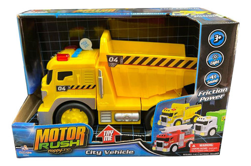 Camión Urbano Con Luz Y Sonido Motor Rush Ik4089 Loony Color Amarillo Personaje Camión Construcción Ik0488