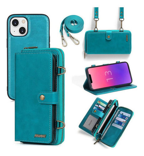 Funda Teléfono Tipo Billetera Para iPhone