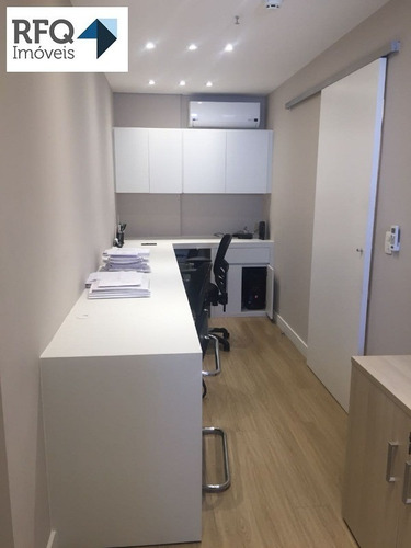 Imagem 2 de 11 de Excelente Conjunto Comercial, Com 46 M² De Área Útil, Com 2 Banheiros, Copa, Recepção, Sala De Trabalho E Sala De Reunião. - Sa00049 - 32673473