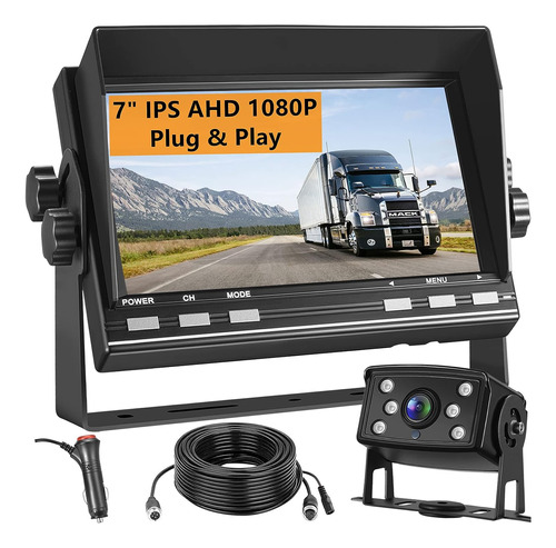 Ahd 1080p Rv Sistema De Cámara De Respaldo Para Camión, 7 Pu