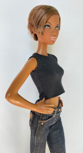 Barbie Basics Jeans, Colección2, Modelo 08, Molde Mbili,afro (Usado)