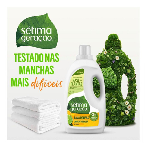 Lava-roupas Líquido Sétima Geração Citrus 3l