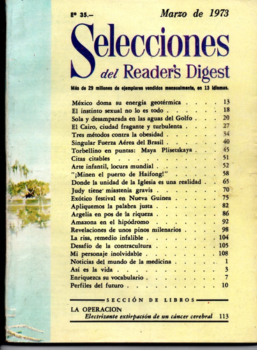 Selecciones Del Reader´s Digest Nº388 Marzo 1973