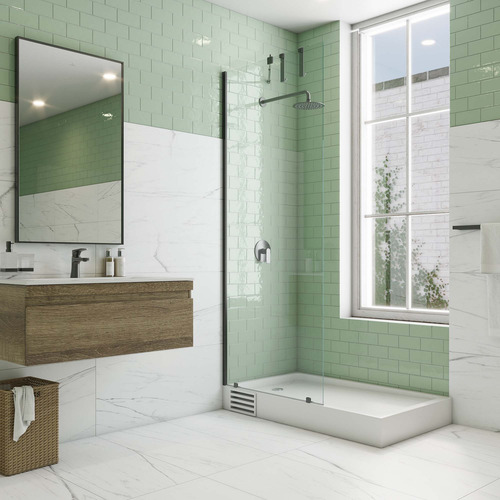 Receptáculo Zen Con Desagüe Panel Registro Blanco 1200x700mm