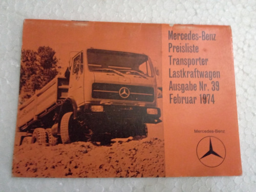 Livrete Manual Caminhão Mercedes Alemão 1974