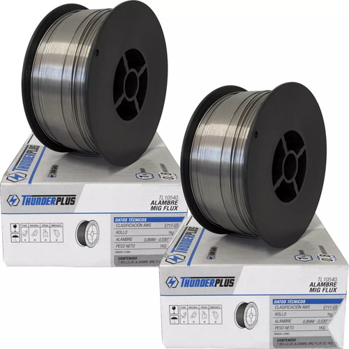 Alambre Flux Sin Gas 0,9mm / Rollo De 1kg - Para Soldar Mig Sin Gas - Pack X2