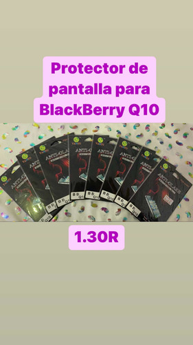 1.30 Protector Pantalla Blackberry Q10 Transparente Importad