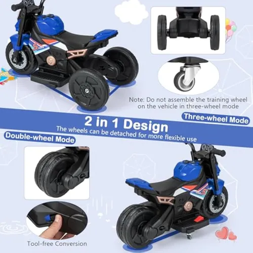 Motocicleta De 3 Ruedas Para Niños Pequeños Con Luz Led
