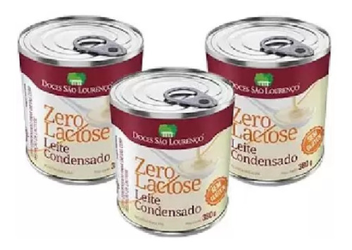 Kit 3 Und Leite Condensado Zero Lactose S Lourenço 380g