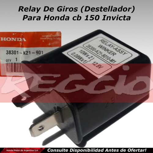 Relay De Giro Destellador Para Honda Cb 150 Invicta - Reggio