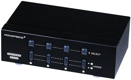 Monoprice Vx-8204f 2x4 Svga Vga Matrix Switcher Splitter Amp