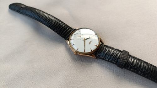 Reloj Longines Jumbo Calatrava 6417. Oro 40 Microns. 1959 Negro Dorado Blanco (Usado)