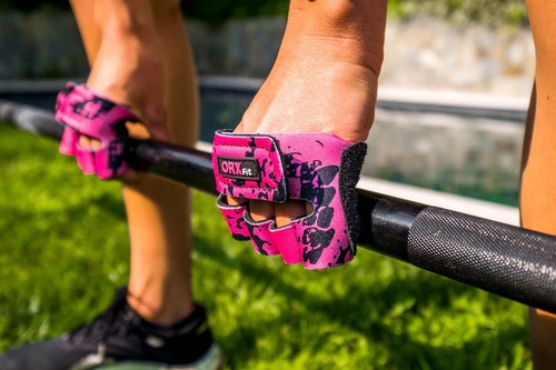 Imagen 2 de 3 de Guantes Pesas Grabs - Pink Piton - Orxfit - Mujer