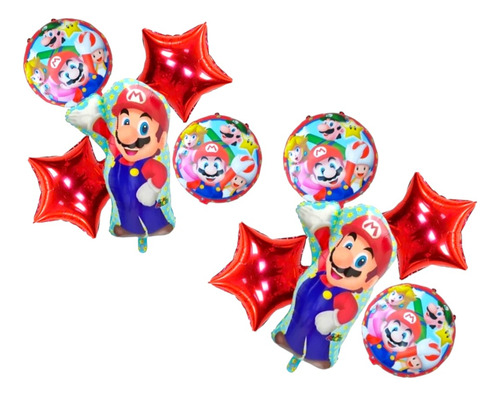  Globos Diseño Infantil Mario Bross 10 Und Partyday 