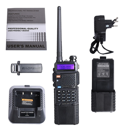 Radio Baofeng Uv5r Batería Extendida Walkie Motorola Factura