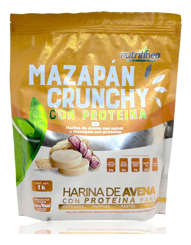 Harina De Avena Con Proteína Mazapán Crunchy 1 Kg Nutrilinea