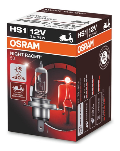Lampara Osram Moto Hs1 - Night Racer 33/55w 64185nr Px43t