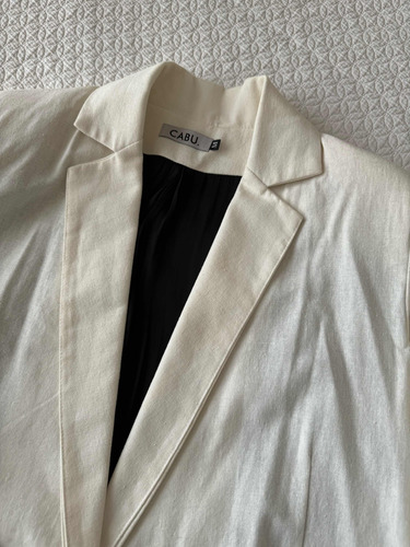 Blazer Lino Blanco Overzide