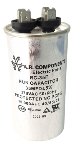 Capacitor De Marcha A.r.components 35mfd X 370vac 2und