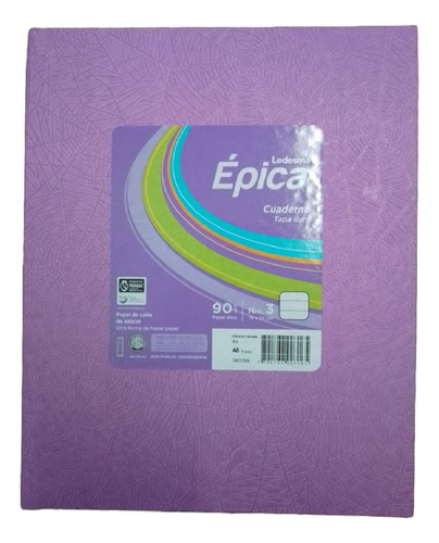 Cuaderno Epica 3 Tapa Carton Dura X 48 Hojas Araña Color Color Lila