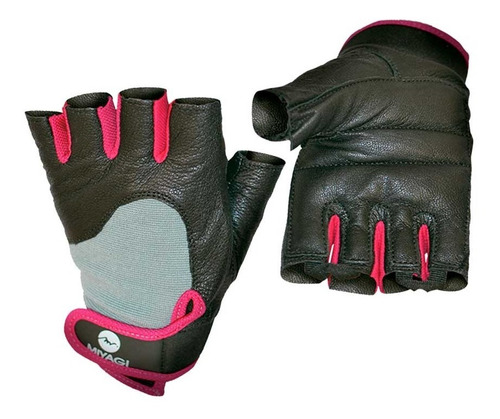 Guantes Mujer Cuero Ejercicio Crossfit Gym Fitness Miyagi