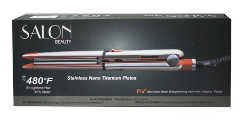 Salon Beauty Plancha 2 En 1 Profesional Nano Titanio Rizar