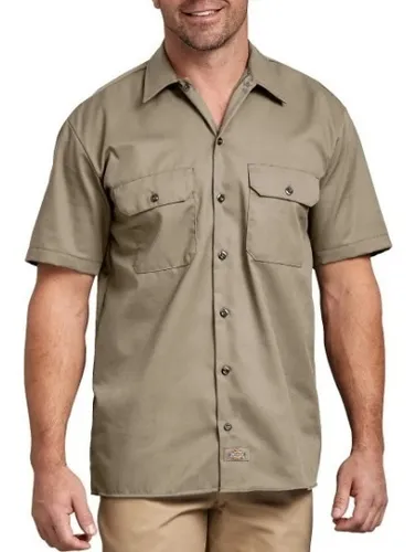 Camisa Dickies Manga Corta 1574 Ds khaqui Env o gratis
