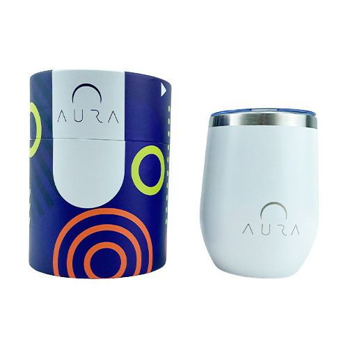 Mate Aura Con Tapa 220ml Acero Inoxidable Universo Binario