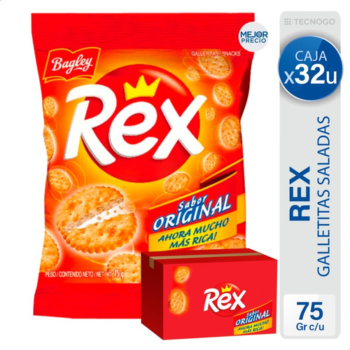 Caja Galletitas Saladas Rex Bagley Pack Bulto - Mejor Precio