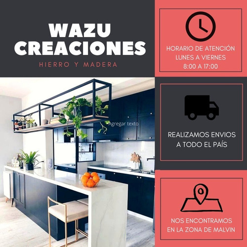 Imagen 4 de 5 de Mesa Desayunador Barra + Dos Taburetes Con Respaldo Hierro