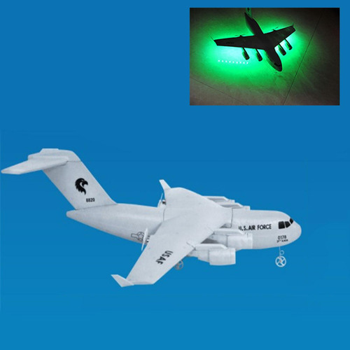 Rc Plane Glider Transporte Diy Conjunto Estándar + Luz