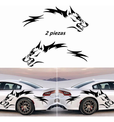 2 Pzs Tótem Lobo Mexicano Calcomanias Autos Stickers Carros