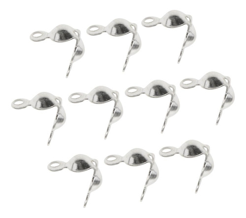 10 Piezas De Pendientes Joyería Anillas 925 Plata De 4mm