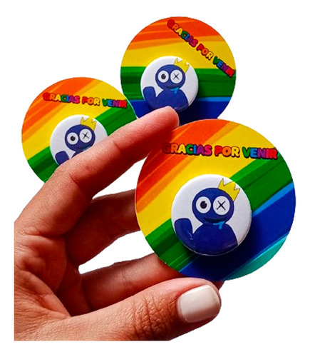 Rainbow Friends Souvenirs Mini Pines 32mm X 50 + Tarjeta