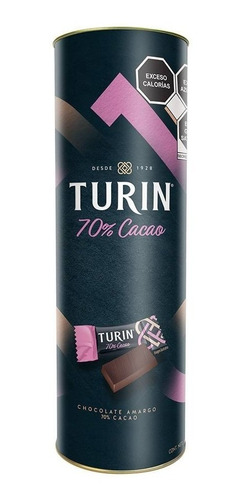 Imagen 1 de 3 de Turín Chocolate Amargo 70% Cacao 175 G