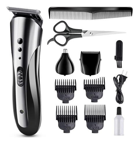 Máquina Para Cortar Cabello Kit De Cortadora De Pelo 12pcs