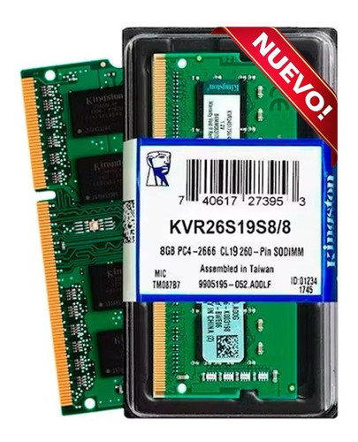 Memoria Ram Ddr4 Para Laptop Kingston 8gb 2666 Mhz Oferta!!
