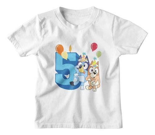 Polera Para Cumpleaños Bluey Y Bingo