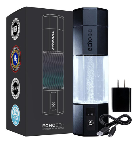 Botella De Agua De Hidrógeno Echo Go+ Ionizador De Agua De Y