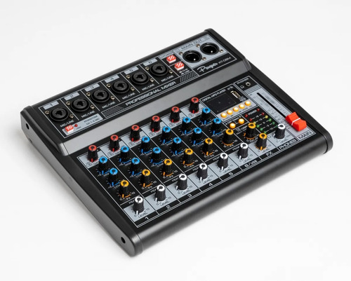 Consola Mixer Parquer 6 Canales Efectos Usb Phantom