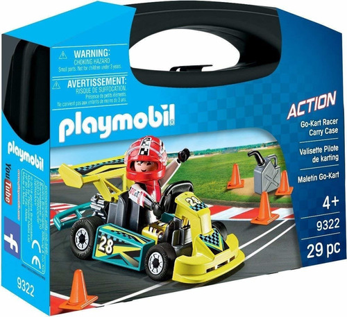 Playmobil Gokart Racer  Juego De Construcción De Maletin Pmb