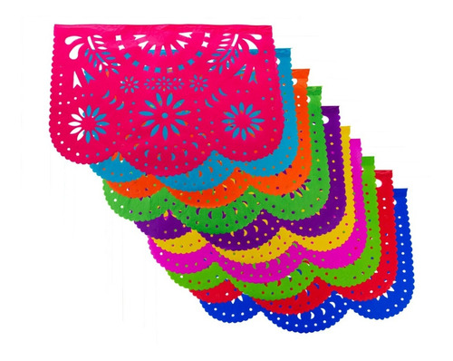 Imagen 2 de 4 de Papel Picado - Enramada Destello Floral Papel