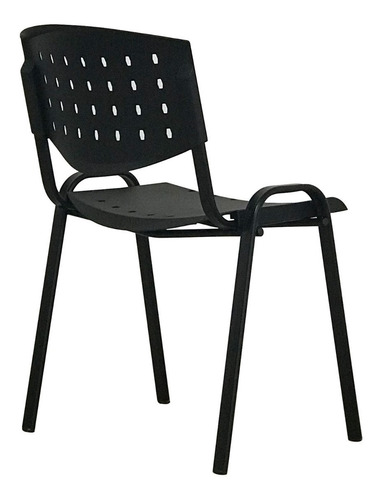 Imagen 3 de 3 de Silla Plastica Oficina Pvc Apilable Fija Tisera Cods29