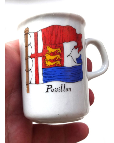 Taza  Antigua Cafel Escudo Bandera Pavillon 