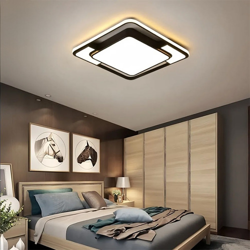Luminária De Led Sobrepor Quadrada 72w Moderna 3 Em 1 Bivolt