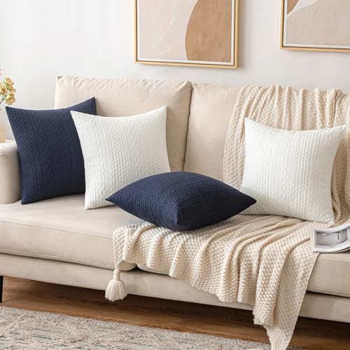 Set De 2 Fundas De Almohada 45 X 45 Cm Blanco Modernas Y Sua