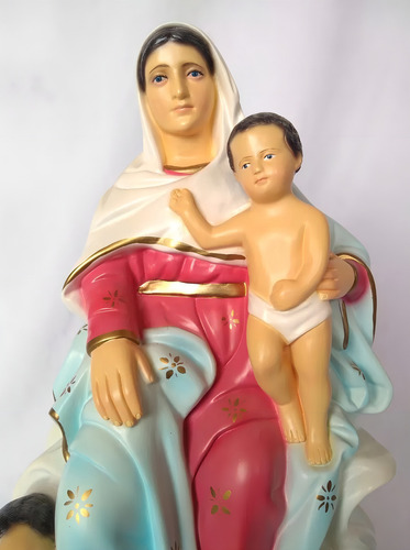 Imagem De Nossa Senhora Da Consolacao 47 Cm Cor pintura a mão