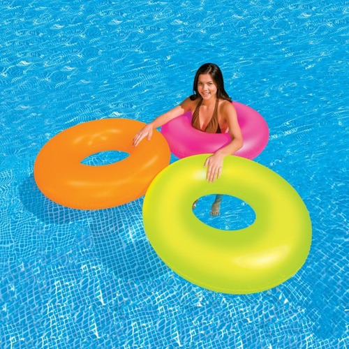 30 Salvavidas Inflable 91 Cm Neony Adultos Marca Intex