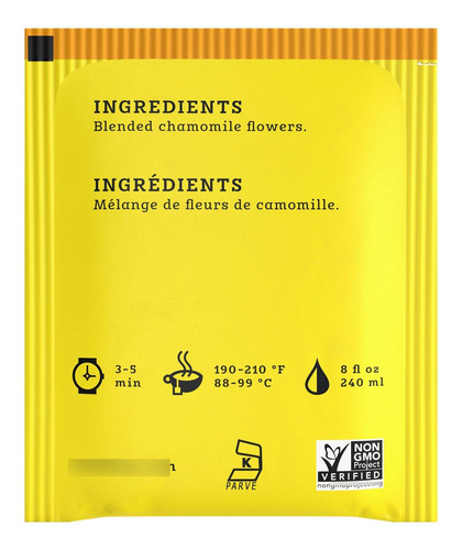 Té De Hierbas De Manzanilla 120 Bolsas Sin Cafeína